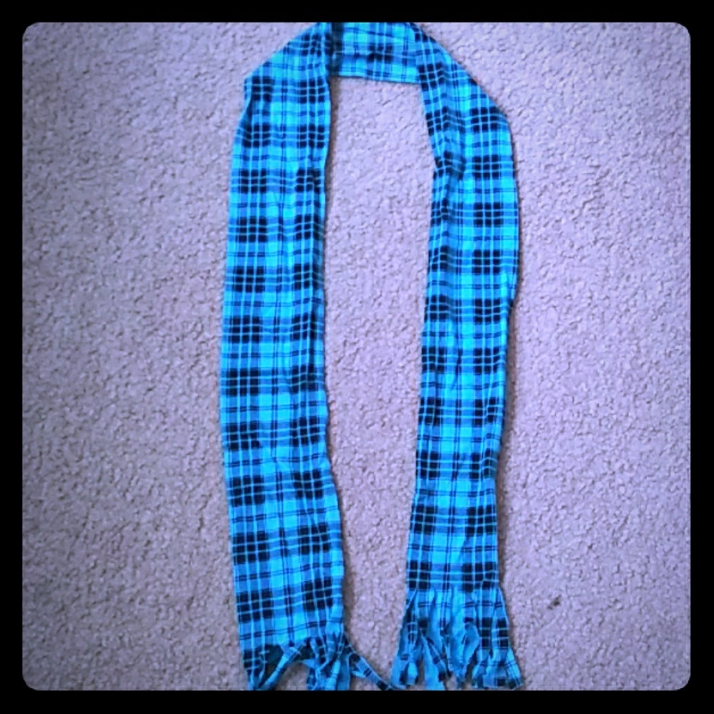 Blue Plaid Scarf